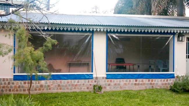 Toldo enrollable PVC cristal