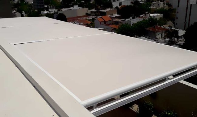 Vista superio del Toldo Giotto y sus 3 módulos