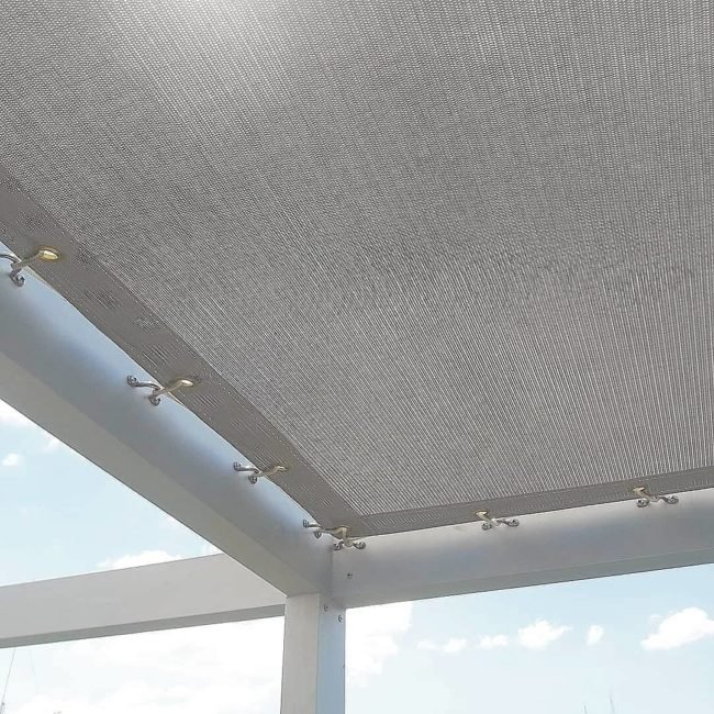 Pérgola de aluminio c/ Tejido Microperforado Sunworker - | Lookea